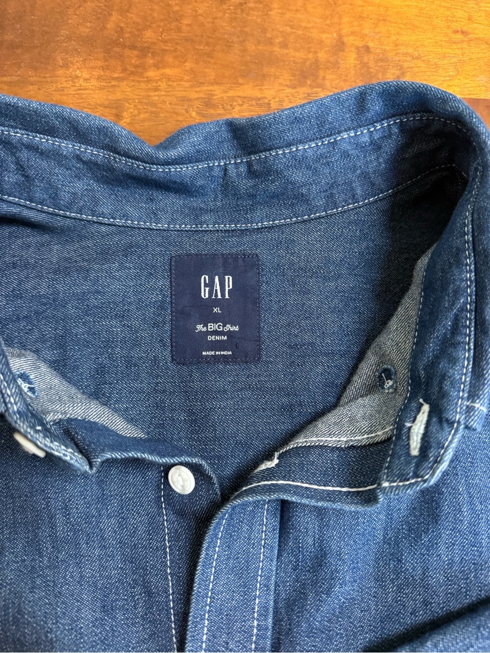 GAP Men's Dark Blue Denim Shirt